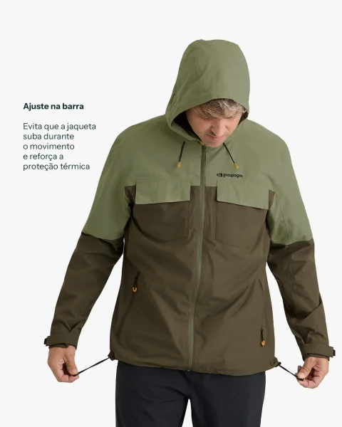 Jaqueta Impermeável Darwin Evolution Masculina - Verde - Imagem 10