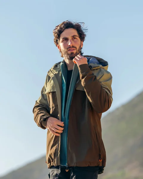 Jaqueta Impermeável Darwin Evolution Masculina - Verde - Imagem 12