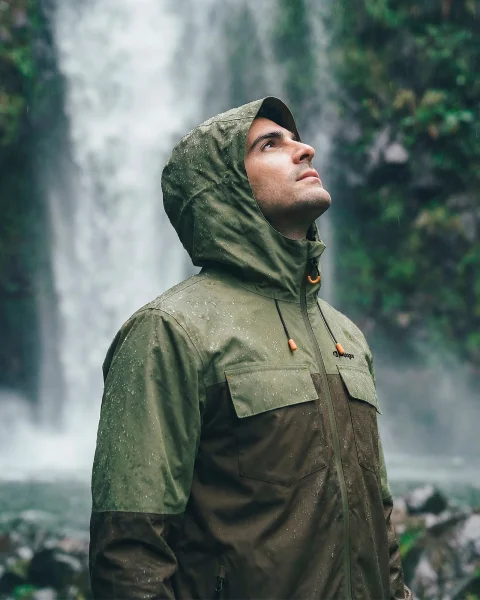 Jaqueta Impermeável Darwin Evolution Masculina - Verde - Imagem 14