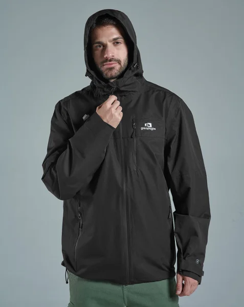 Jaqueta Impermeável Masculina Darwin Galapagos - Preto - Imagem 3