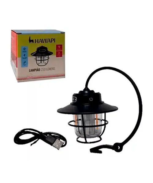 Lampião 4 Modos com Entrada Usb 250 Lúmens Hawapi - Imagem 3