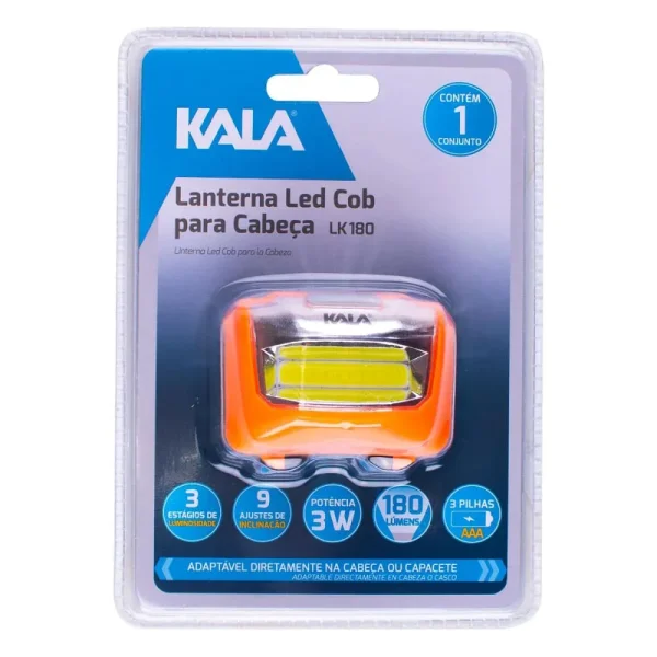 Lanterna de Cabeça Led Cob 180Lm Kala - Imagem 10