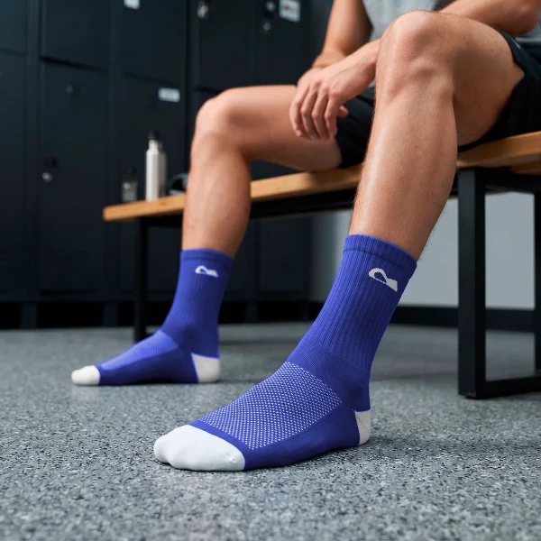 Meia Performance Azul Running Acampar - Imagem 5