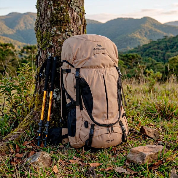 Mochila Acampar Legend Hard 60L Cargueira Trekking - Imagem 9