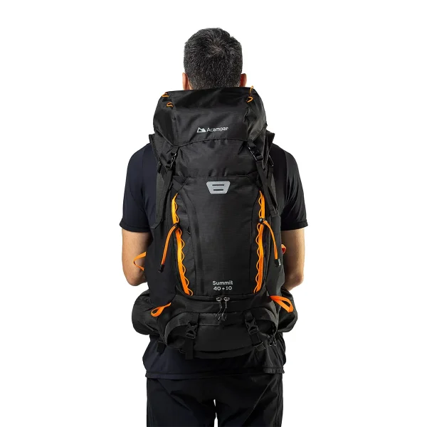 Mochila Cargueira Summit 40 + 10 Litros Preto Acampar - Imagem 5