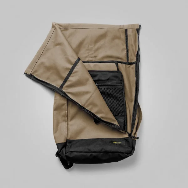 Mochila Nomad 20L Caqui Roll Top com Capa Acampar - Imagem 5