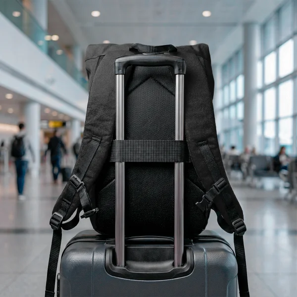 Mochila Nomad 20L Preto Roll Top com Capa Acampar - Imagem 6