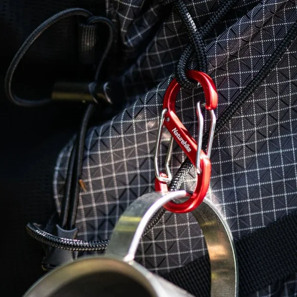 Mosquetão Chaveiro Duplo Naturehike Alloy Hook Alumínio - Vermelho - Imagem 4