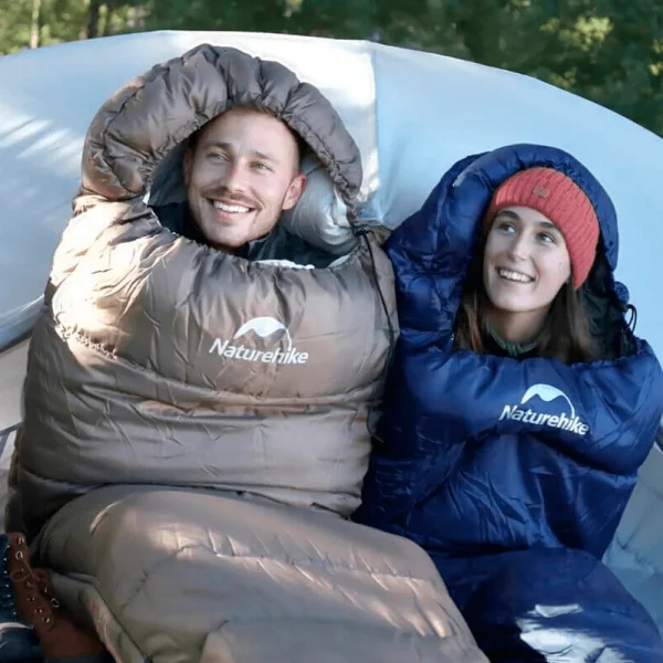 Saco de Dormir Mummy Cotton Mj300 -1ºc Azul Naturehike - Imagem 3