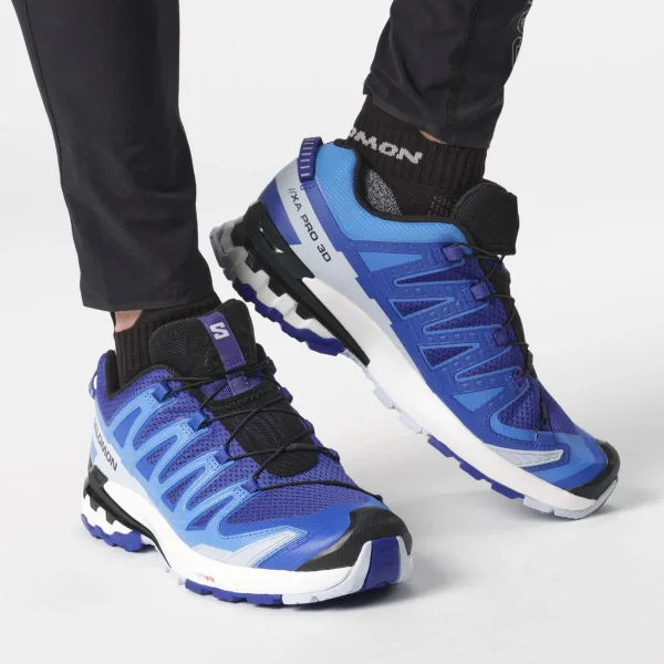 Tênis Pro 3D V9 Masculino Salomon - Azul, Branco e Preto - Imagem 3