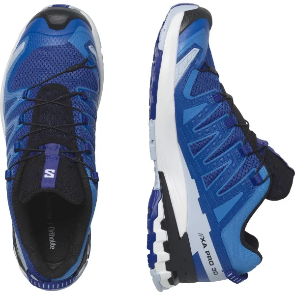 Tênis Pro 3D V9 Masculino Salomon - Azul, Branco e Preto - Imagem 8